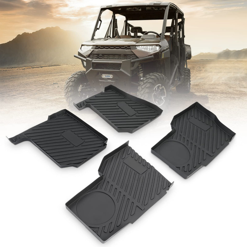 Floor Mats for Polaris Ranger Crew XP 1000 (2019-2024) 4 Pcs – fits Polaris Ranger Crew XP 1000