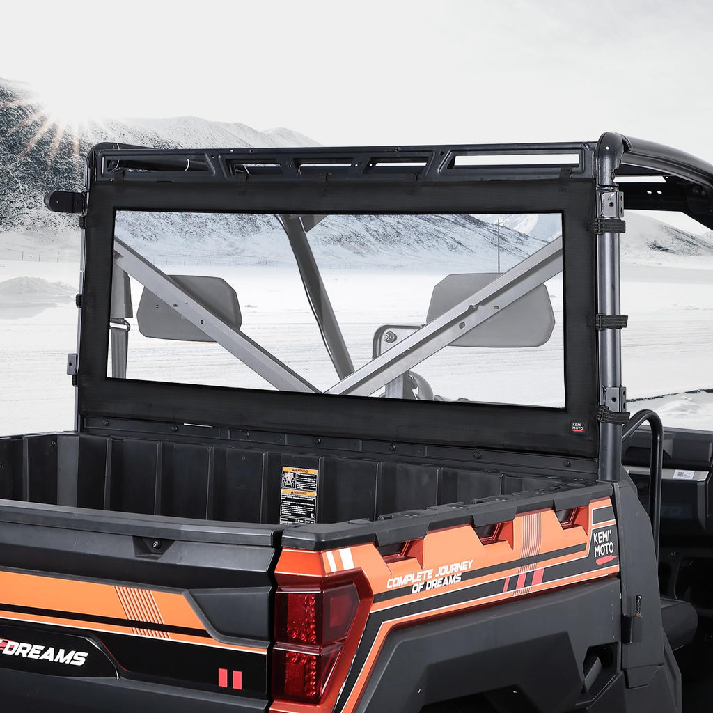 Waterproof Soft Rear Window for Ranger XP 1000/Crew, 1000/Crew, XP 900 – fits Polaris Ranger Crew XP 1000