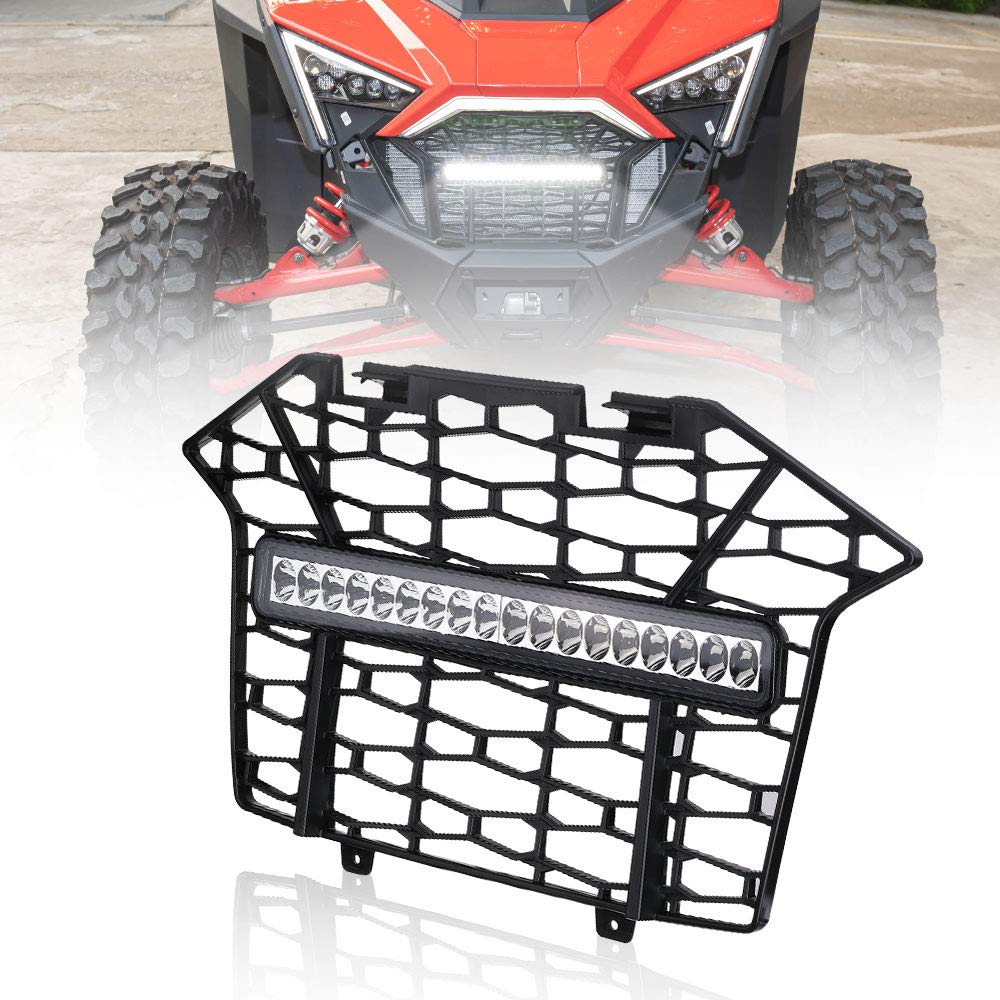 Front Mesh Grill with LED Light Bar for Polaris RZR PRO XP/TURBO R – fits Polaris RZR Turbo R (view 8)