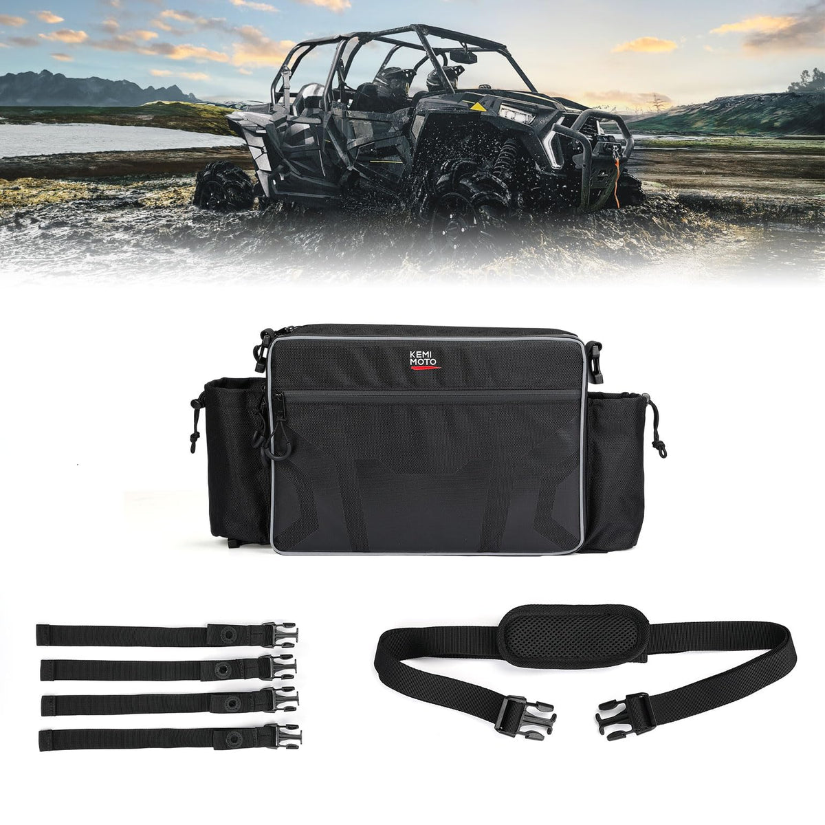 UTV Storage Bag for Pioneer 1000-6/RZR XP 1000 4/Defender Max – fits Honda Pioneer (view 8)
