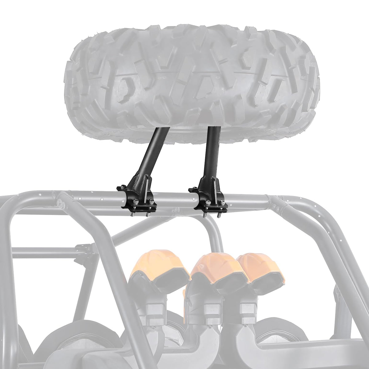 UTV Spare Tire Carrier for 1.5''-2'' Roll Cage for Polaris RZR, Kawasaki Mule – fits Polaris RZR