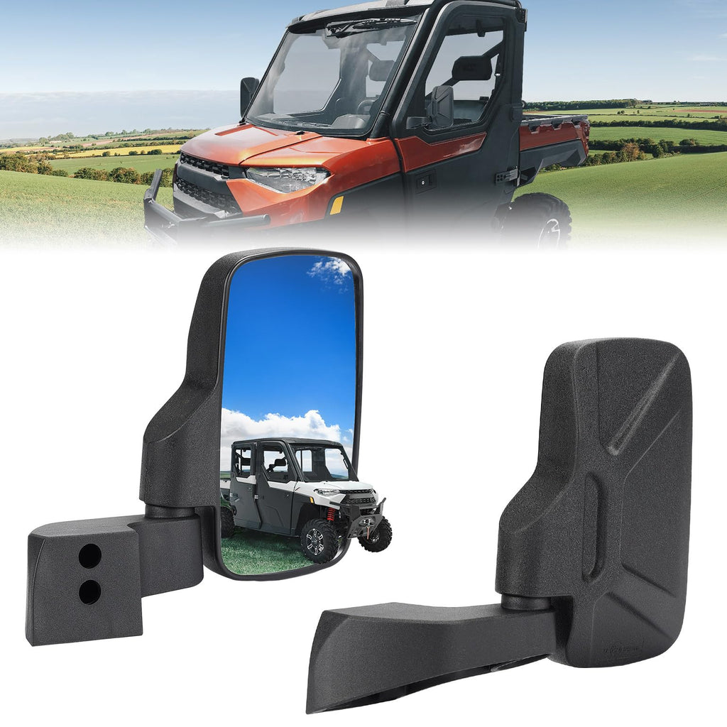 Door Mounted Side View Mirrors for Polaris Ranger/ Commercial Pro XD (1 Pair) – fits Polaris Ranger