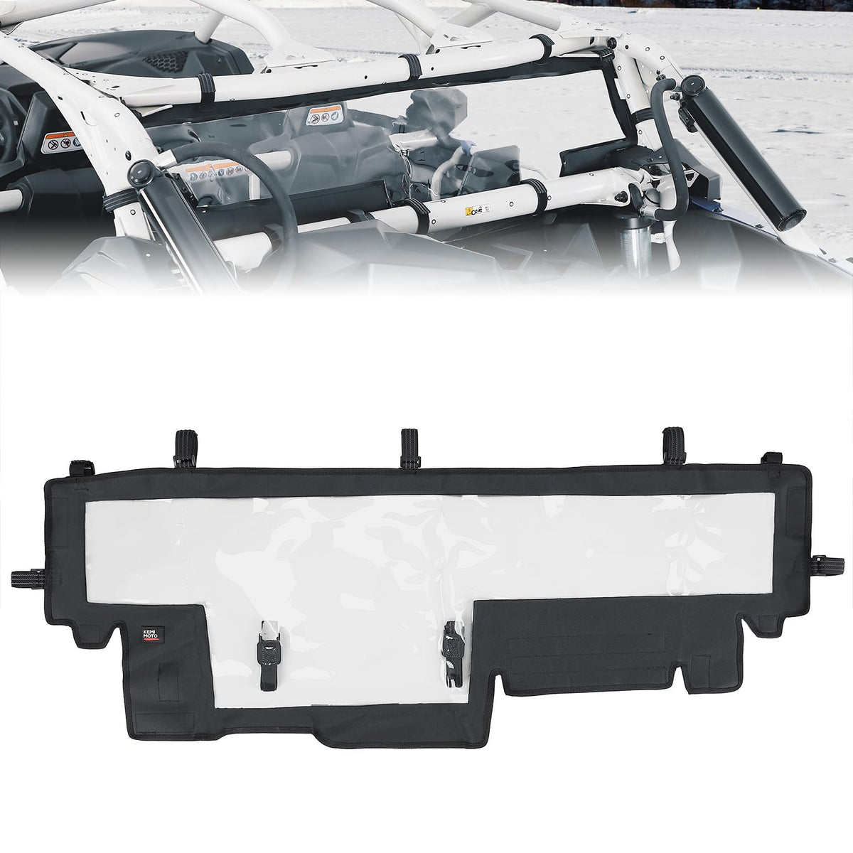Soft Rear Windshield for Can-Am Maverick X3/MAX – fits Can-Am Maverick X3 2-Seat