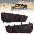 Door Bags with Removable Knee Pads for Can-Am Maverick X3 - Red – fits Can-Am Maverick X3 2-Seat
