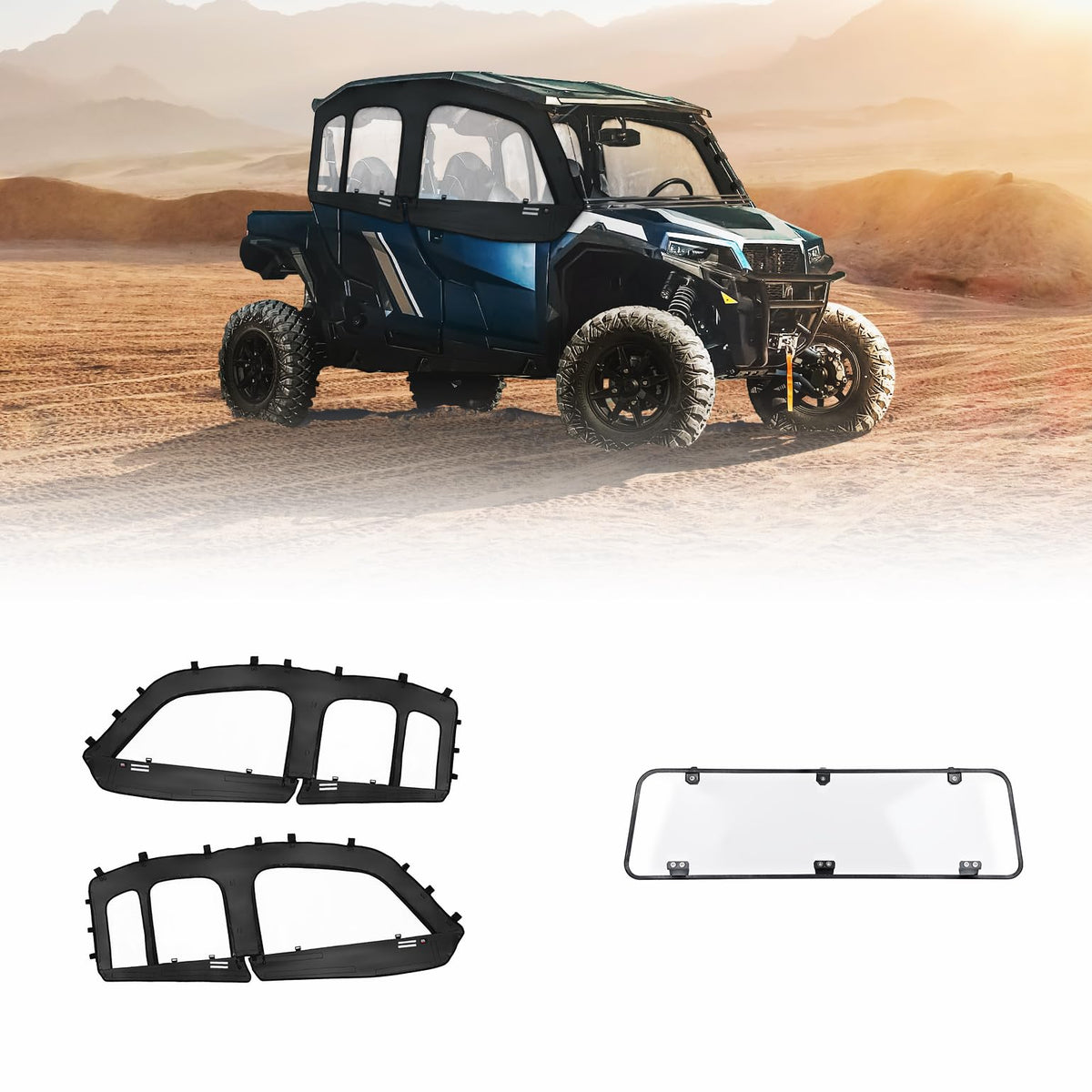 Soft Cab Enclosure & Rear Windshield for General XP 4 1000 – fits Polaris General
