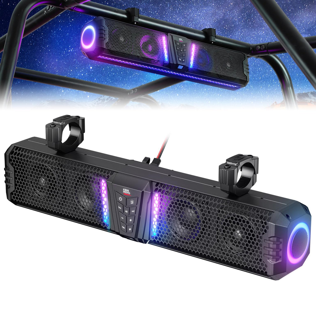 KEMIMOTO Midnight Gen1.5 Metal Sound Bar for Polaris RZR/570/800/900/XP/1000/Pro – fits Polaris RZR (view 2)