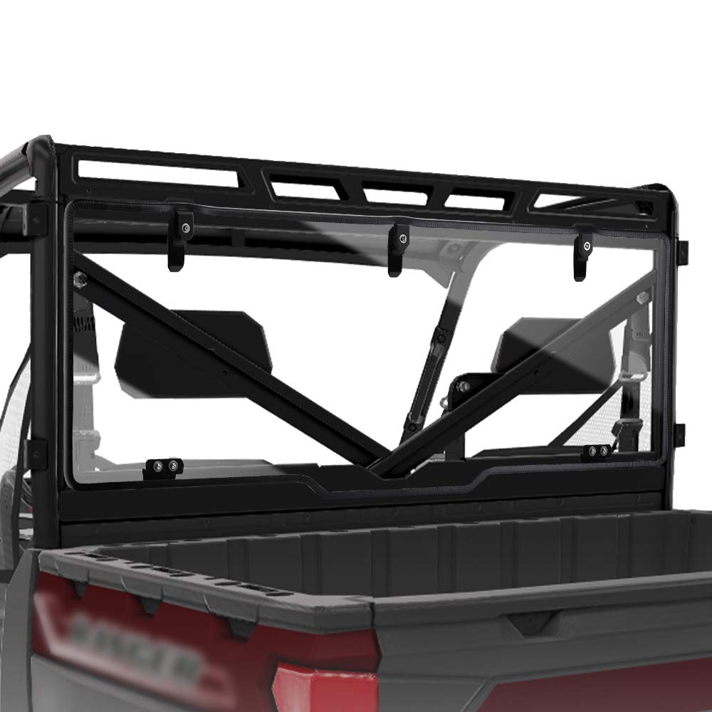 Rear Windshield Hard Tool-Free Install for Polaris Ranger XP 1000/Crew 2015-2026