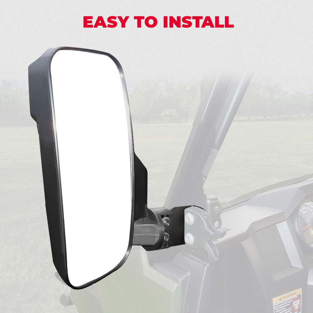 10" Large UTV Side Mirrors w/ Pro-fit cage for Polaris RZR Ranger General UFORCE