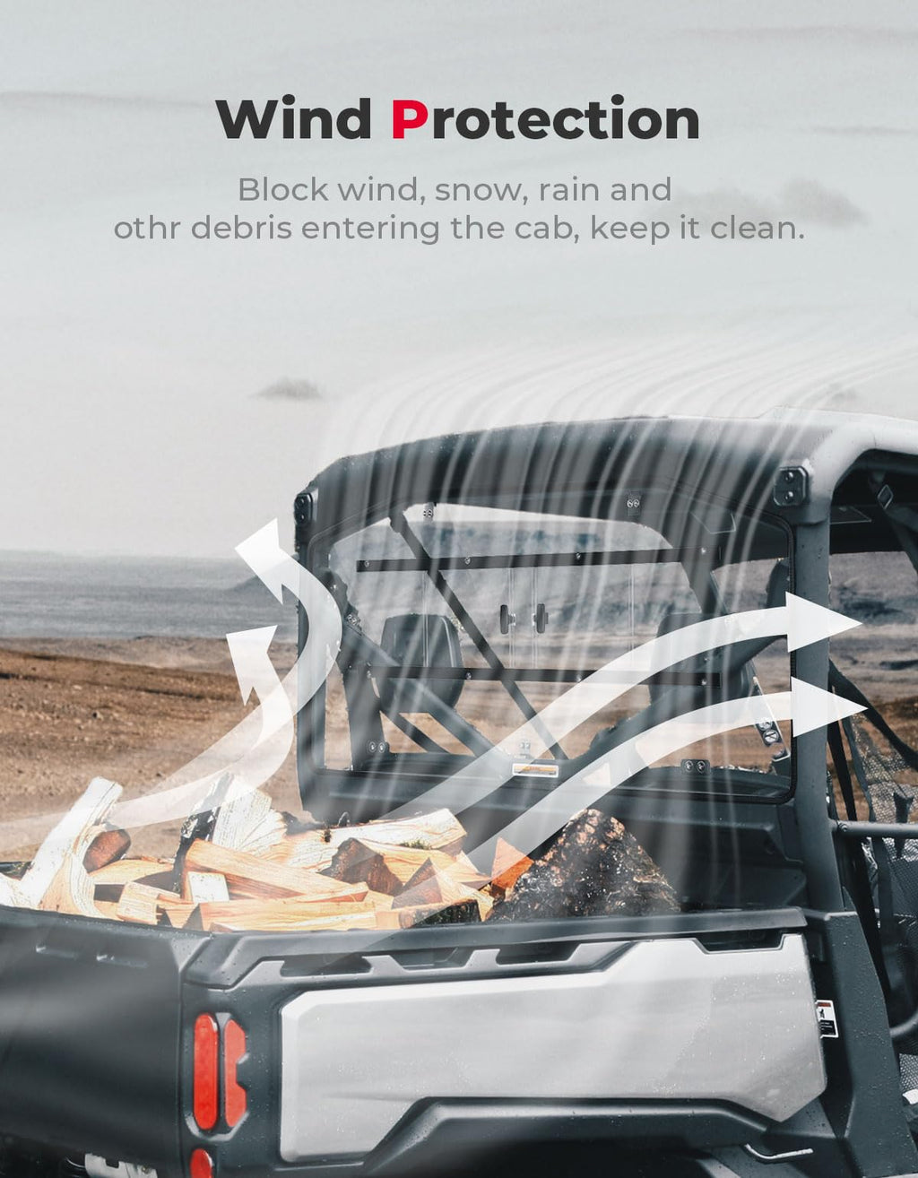 Sliding Rear Windshield for Can-Am Defender HD10|9|8|7|5 – fits Can-Am Defender HD5