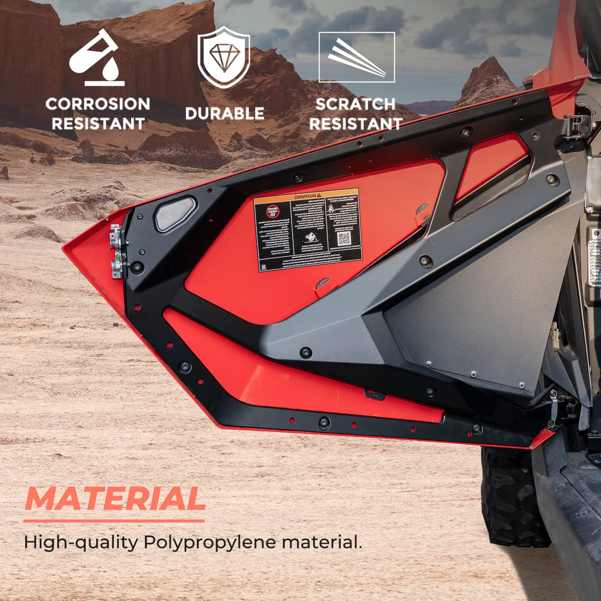 UTV Lower Half Doors Panels for RZR PRO XP/R/Turbo R 2020-2024 – fits Polaris RZR (view 2)