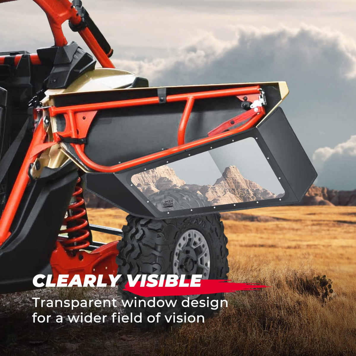 Clear Lower Door Inserts for Can-Am Maverick X3 – fits Can-Am Maverick X3 2-Seat (view 2)