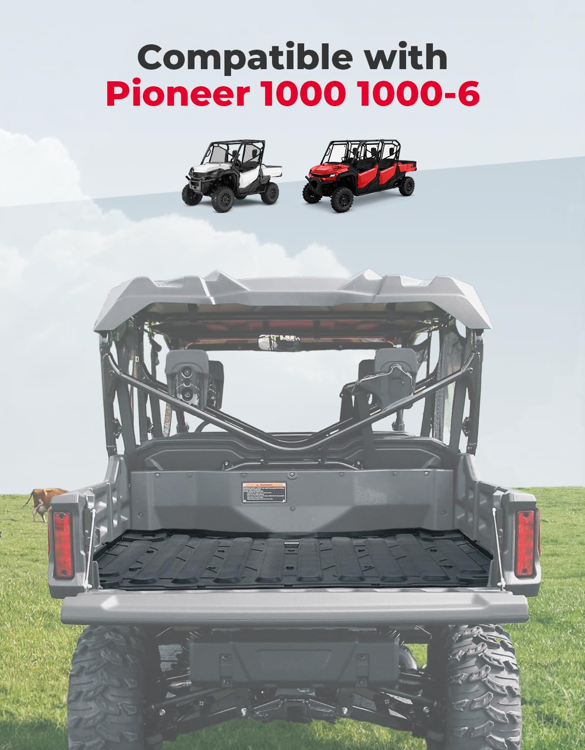 UTV Bed Liner Mat for Honda Pioneer 1000/ 1000-6 2016-2025 – fits Honda Pioneer 1000-6 (view 6)