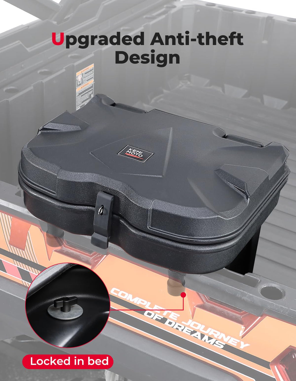 Upgrade Anti-Theft Bed Storage Box for Ranger 1000 XP 900 800 700 570 500 – fits Polaris Ranger XP 1000