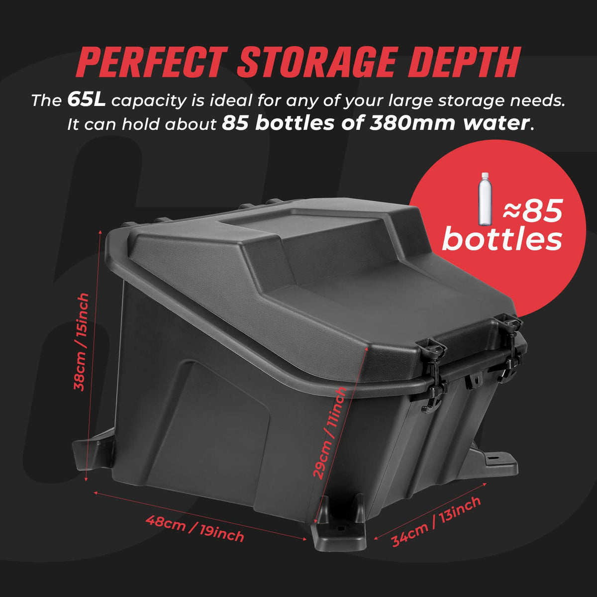 Black Cargo Box for Polaris RZR XP 1000/4 1000 2014-2023 – fits Polaris RZR XP 1000 (2014-2023)