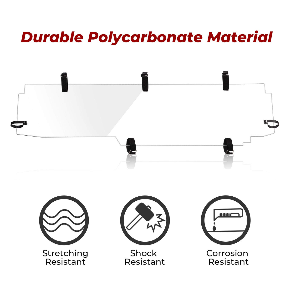 Rear Windshield for Can Am Maverick X3/ X3 Max – fits Can-Am Maverick X3 2-Seat (view 5)