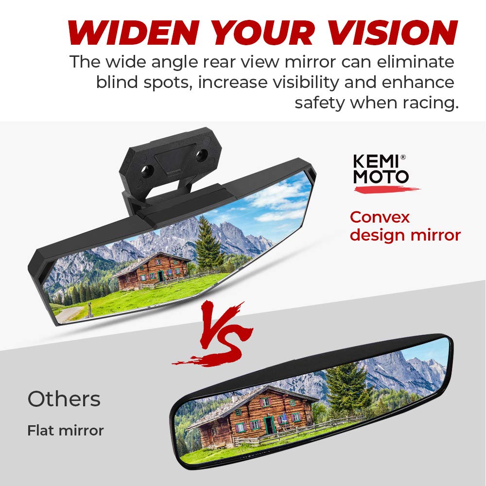 Center Rear View Mirror for Polaris RZR PRO XP / 4, Turbo R /4, RZR XP 1000 – fits Polaris RZR Pro XP