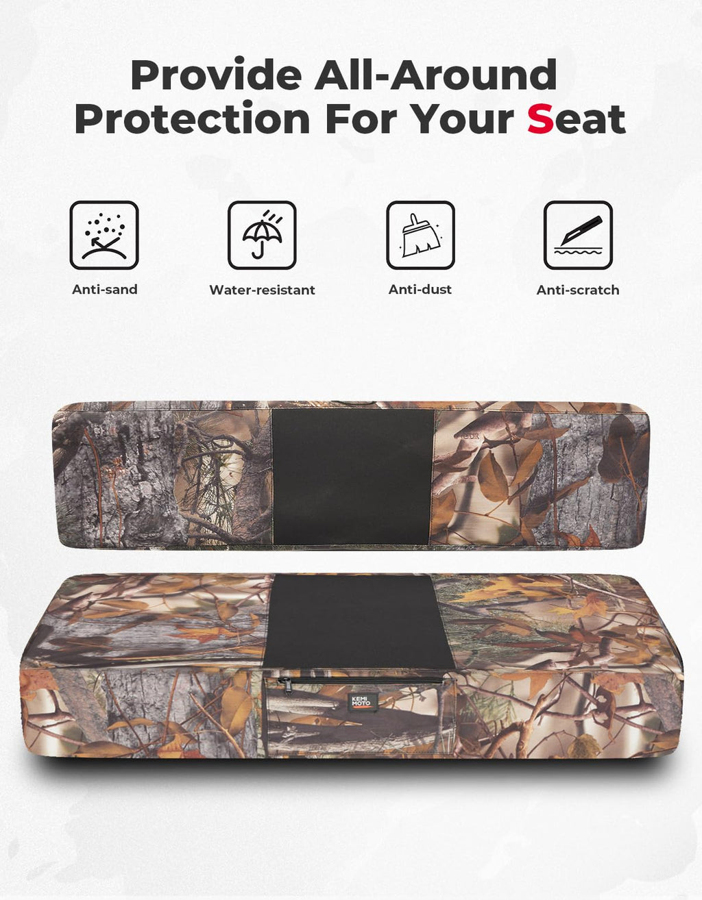 Camo Bench Seat Cover for Kawasaki Mule 610 600 600D