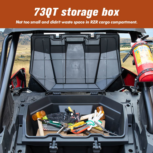 73 QT Rear Storage Bed Box for Polaris RZR PRO XP / 4 (2020-2024) – fits Polaris RZR Pro XP