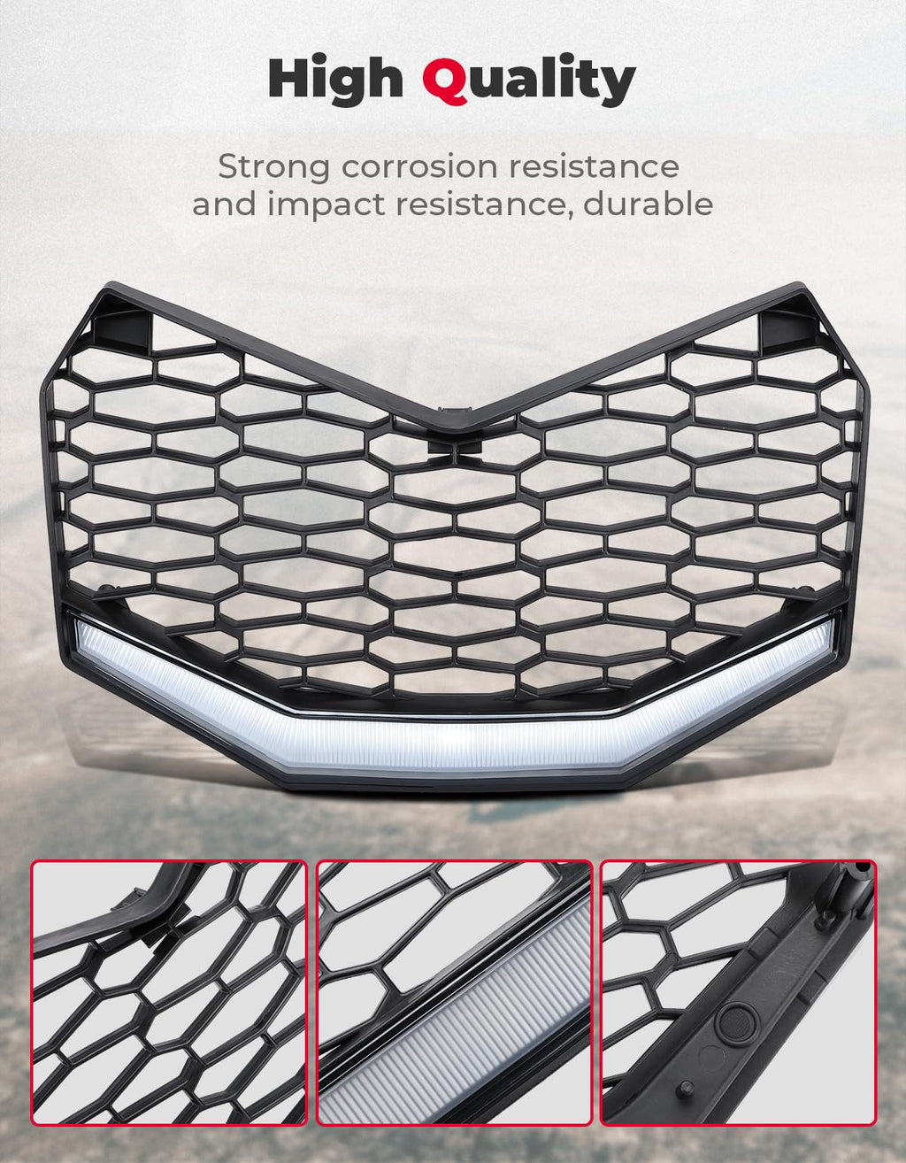 Front Bumper Mesh Grill For Can-Am Maverick X3 – fits Can-Am Maverick X3 MAX