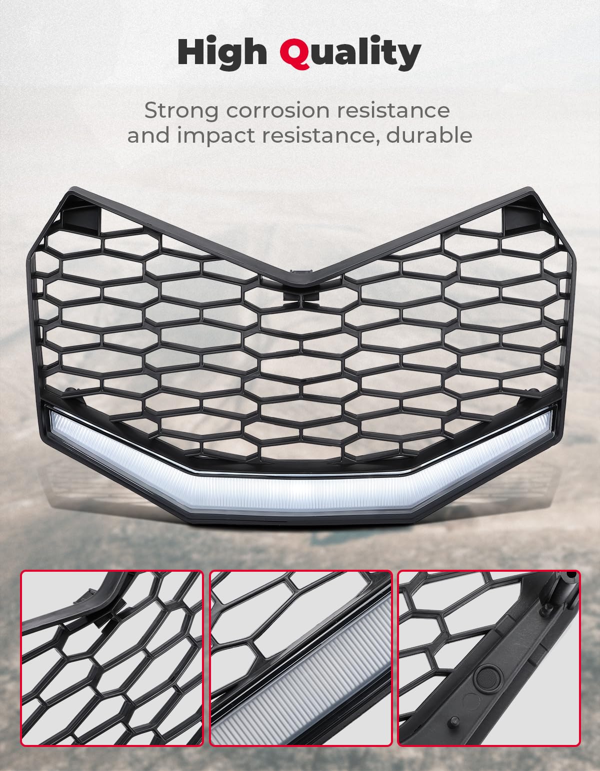 Front Bumper Mesh Grill For Can-Am Maverick X3 – fits Can-Am Maverick X3 MAX