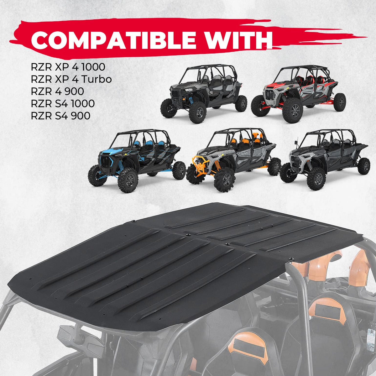Heavy Duty 4 Doors Hard Roof For Polaris RZR XP 4 1000/ Turbo / S4 – fits Polaris RZR XP 4 1000 (2014-2023)
