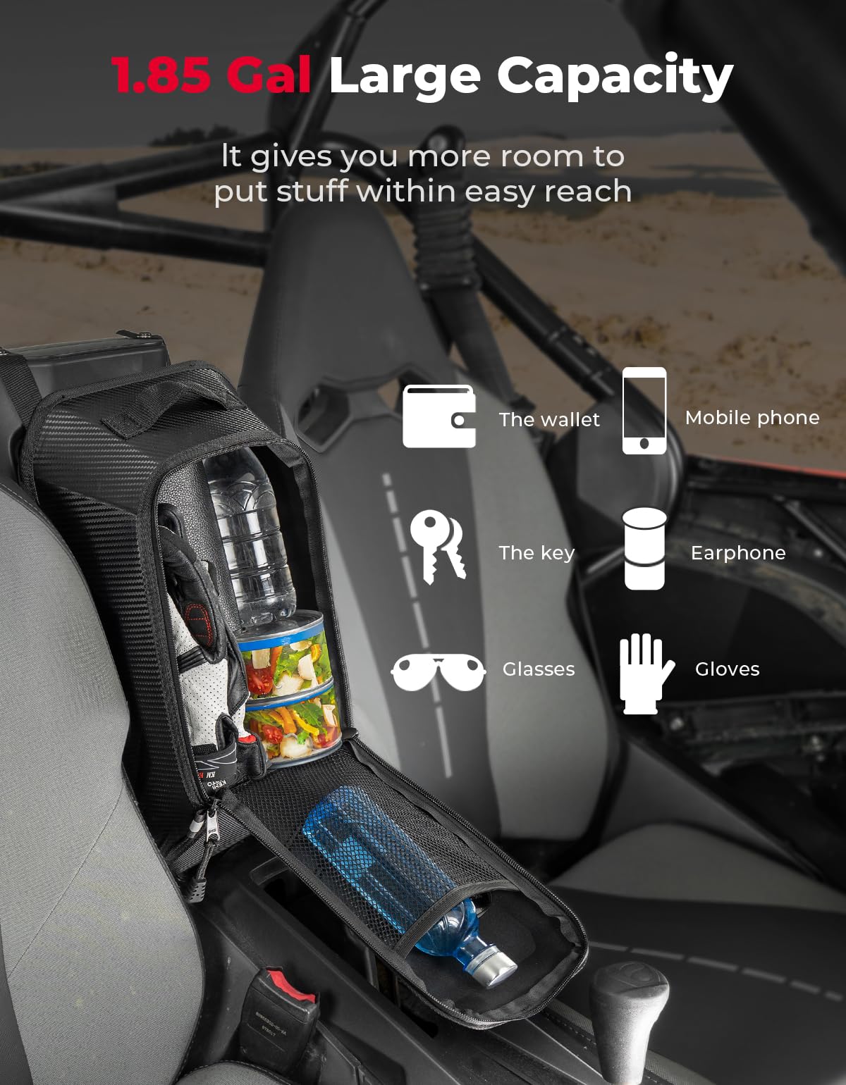 Center Storage Bag EVA Rigid Material for CFMOTO Zforce 950