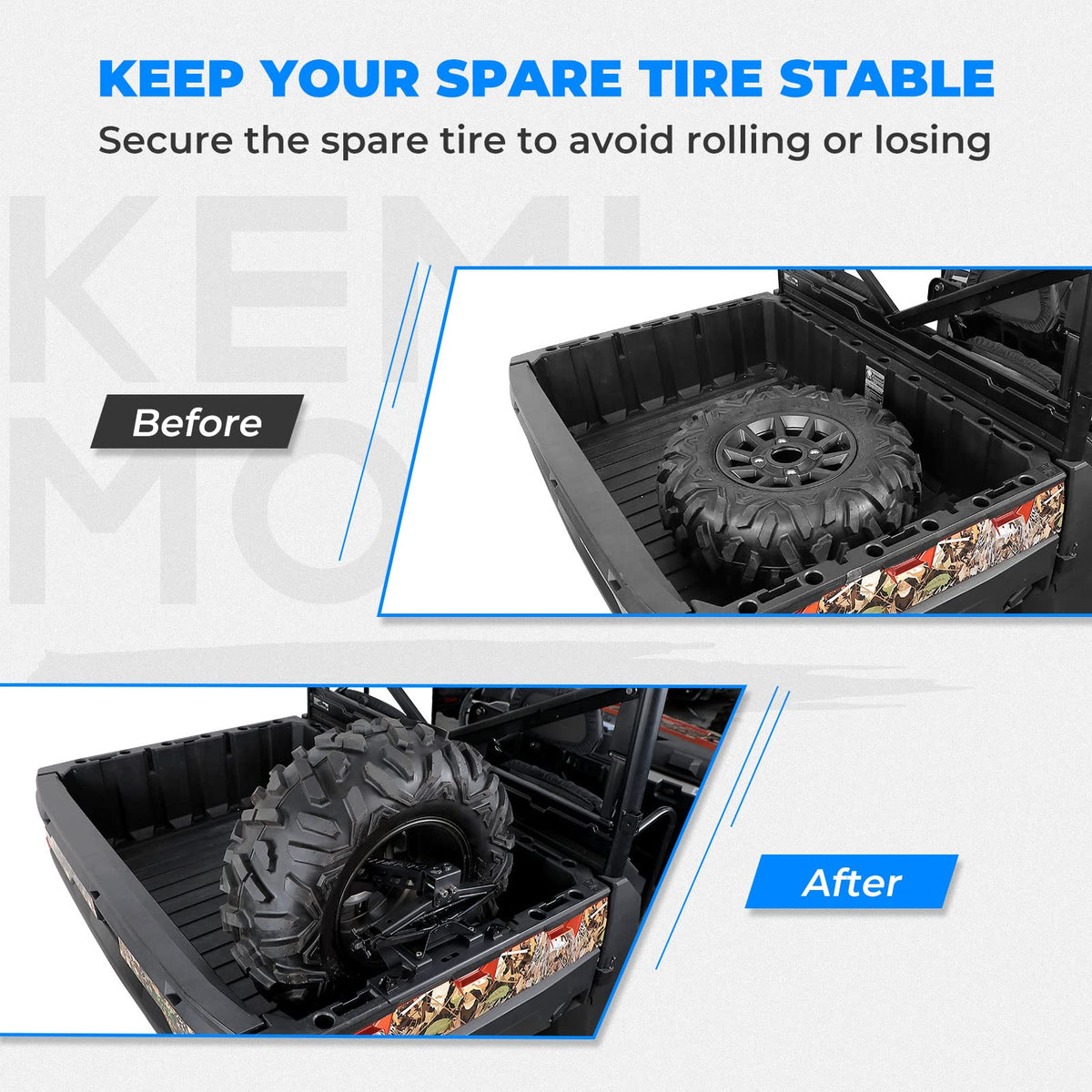 UTV Spare Tire Mount for Polaris Ranger 500 1000 XP 1000 – fits Polaris Ranger 570 Midsize