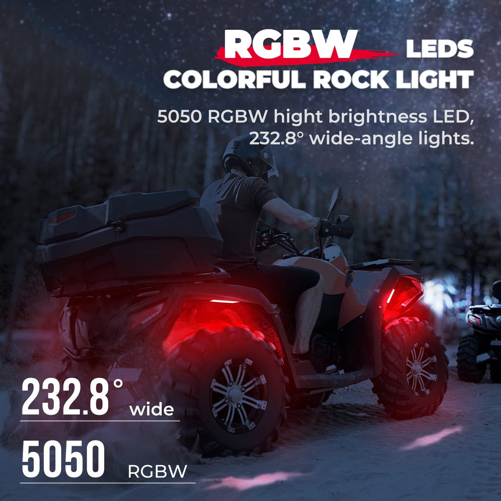 Universal 6 Pods RGB Rock Light Kit for UTV ATV Jeep Truck SUV Car