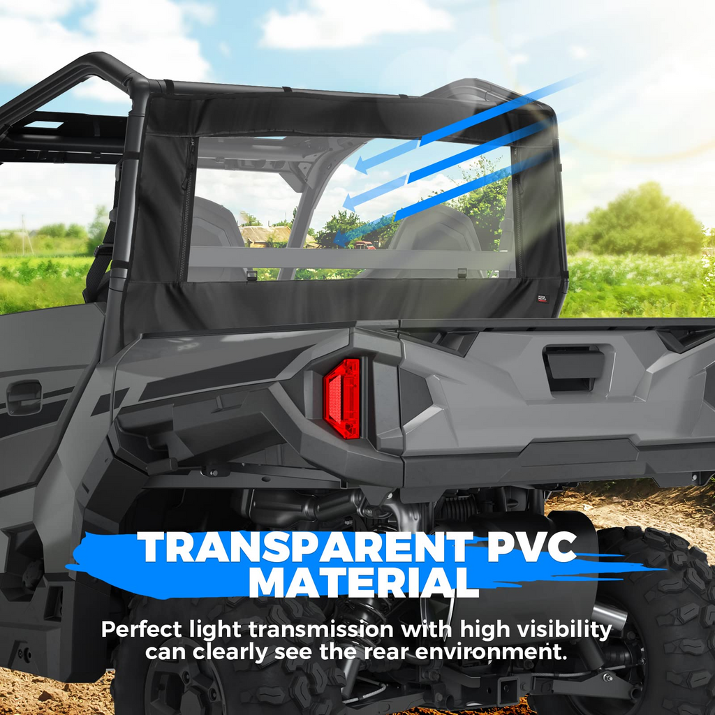 PVC Soft Rear Windshield for Polaris General 1000 /XP 1000 – fits Polaris General 4 1000