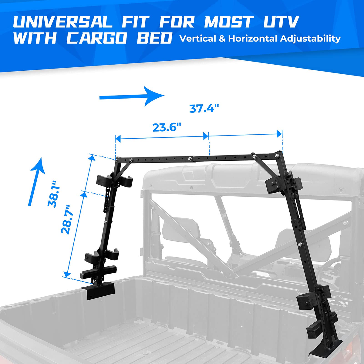 UTV Sporting Clays Shotgun Holders for Polaris Ranger General Pioneer Golf Cart – fits Polaris General 1000 (view 2)