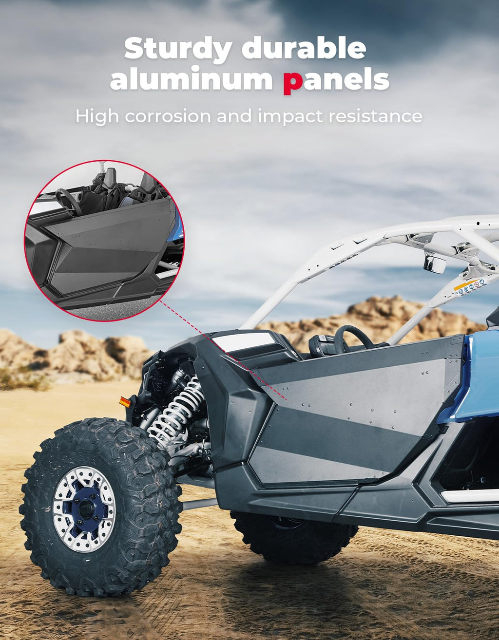 Set of Aluminum Front Full Doors for Can-Am Maverick X3 and X3 Max – fits Can-Am Maverick X3 MAX