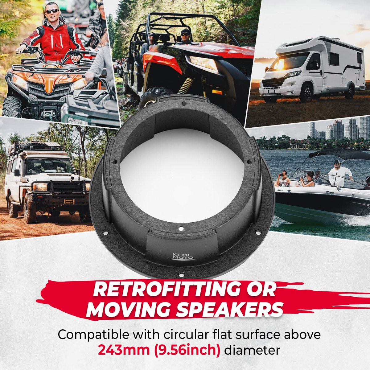 6.5 Inch Mount Speaker Pod For UTVs, RVs, Cars, Boats, Trunks, Trailers