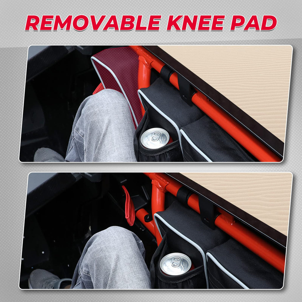 Storage Door Bags with Removable Knee Pad for Can Am Maverick X3