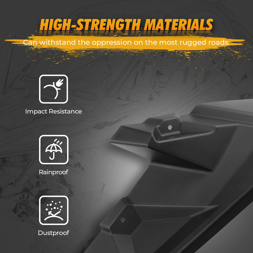 Fender Flares 8.5 Inch Mud Flap for Polaris RZR XP 1000/4 – fits Polaris RZR XP 4 1000 (2014-2023)