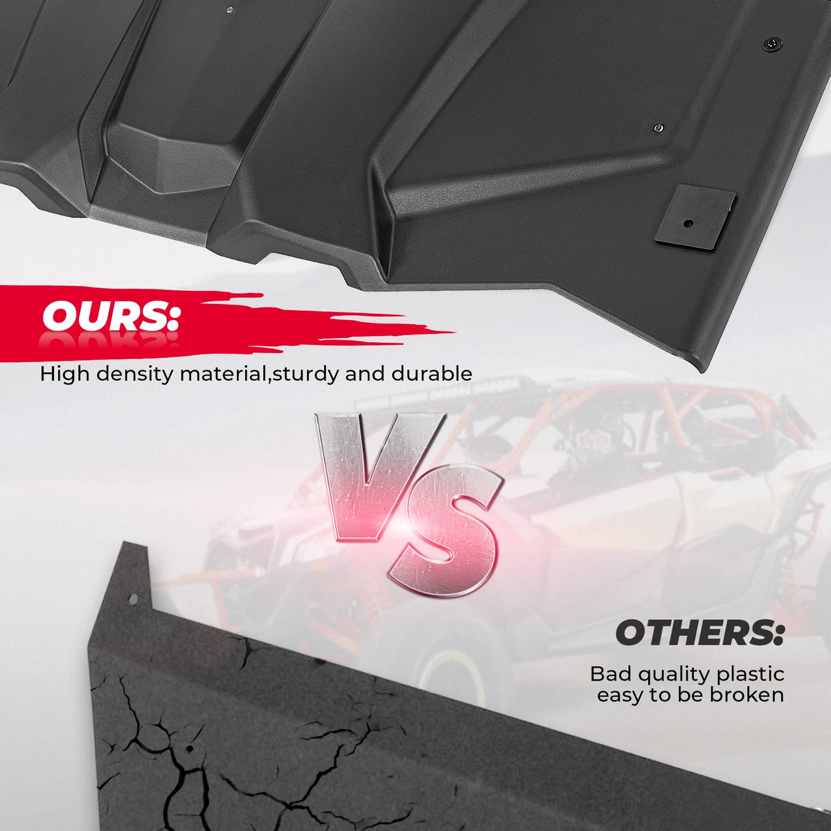 Hard Roof Top for Can-Am Maverick X3 Max, 4PCS Combination – fits Can-Am Maverick X3 MAX (view 2)