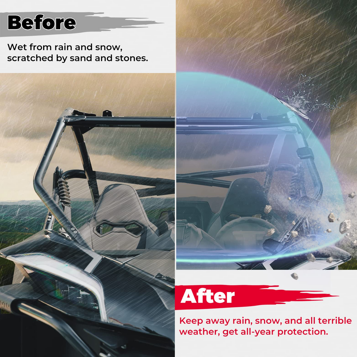 Scratch Resistant Full Windshield for CFMOTO ZForce 950