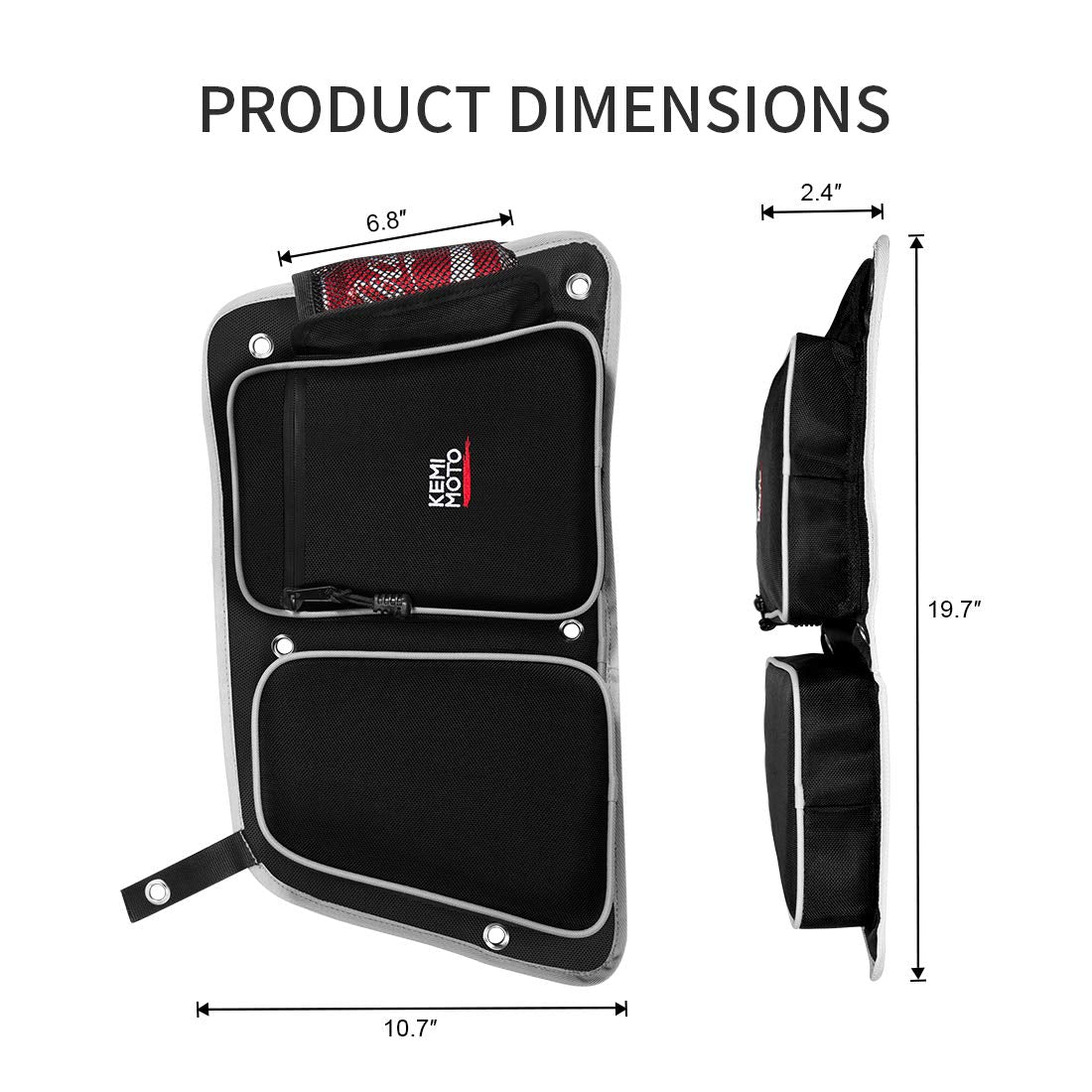 Rear Door Bags with Knee Pad for Polaris RZR XP 4 1000 2014-2023 – fits Polaris RZR XP 4 1000 (2014-2023)