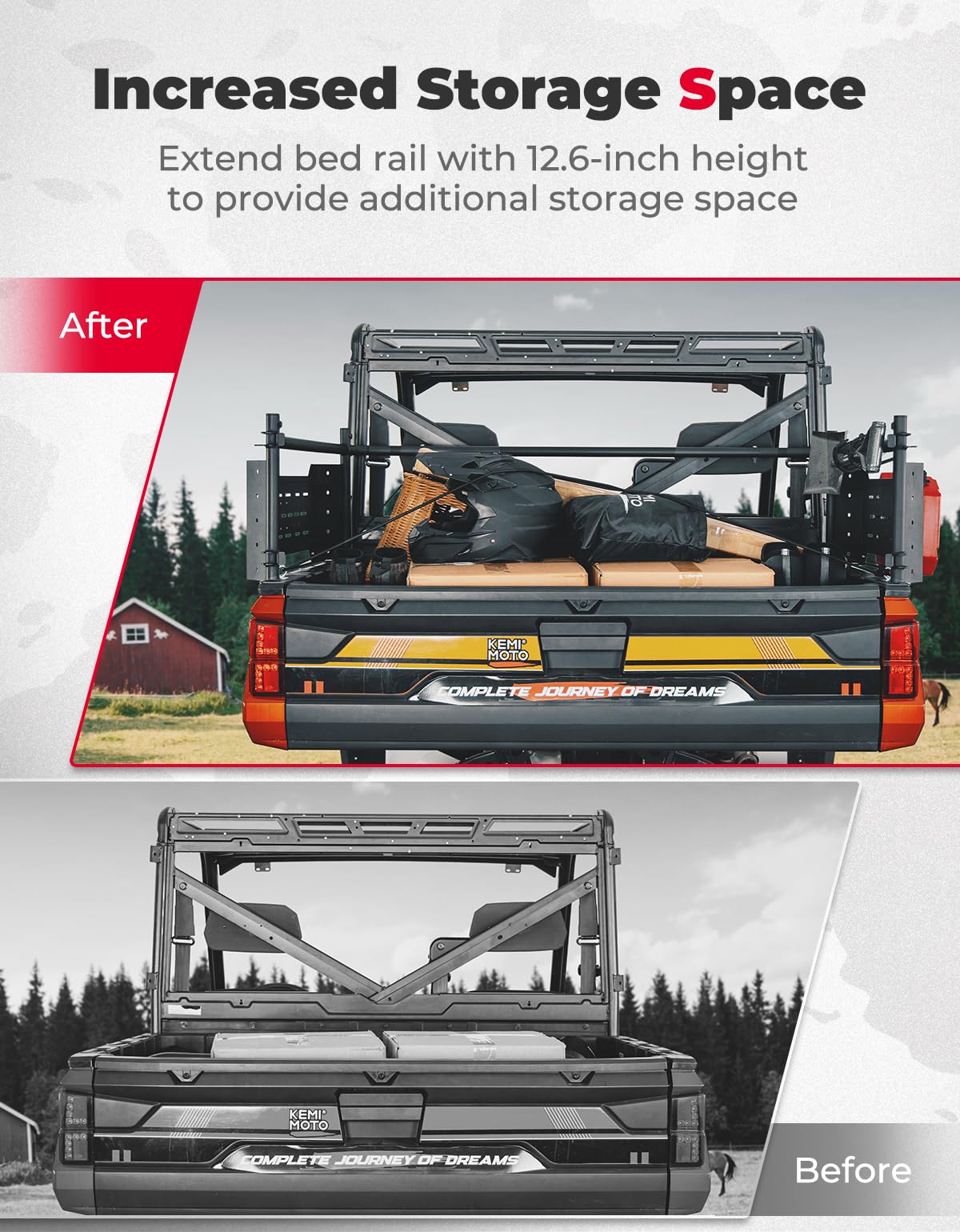 Heavy Duty Rear Cargo Rack for Polaris Ranger 1000/XP 1000/XP 900/XP 570
