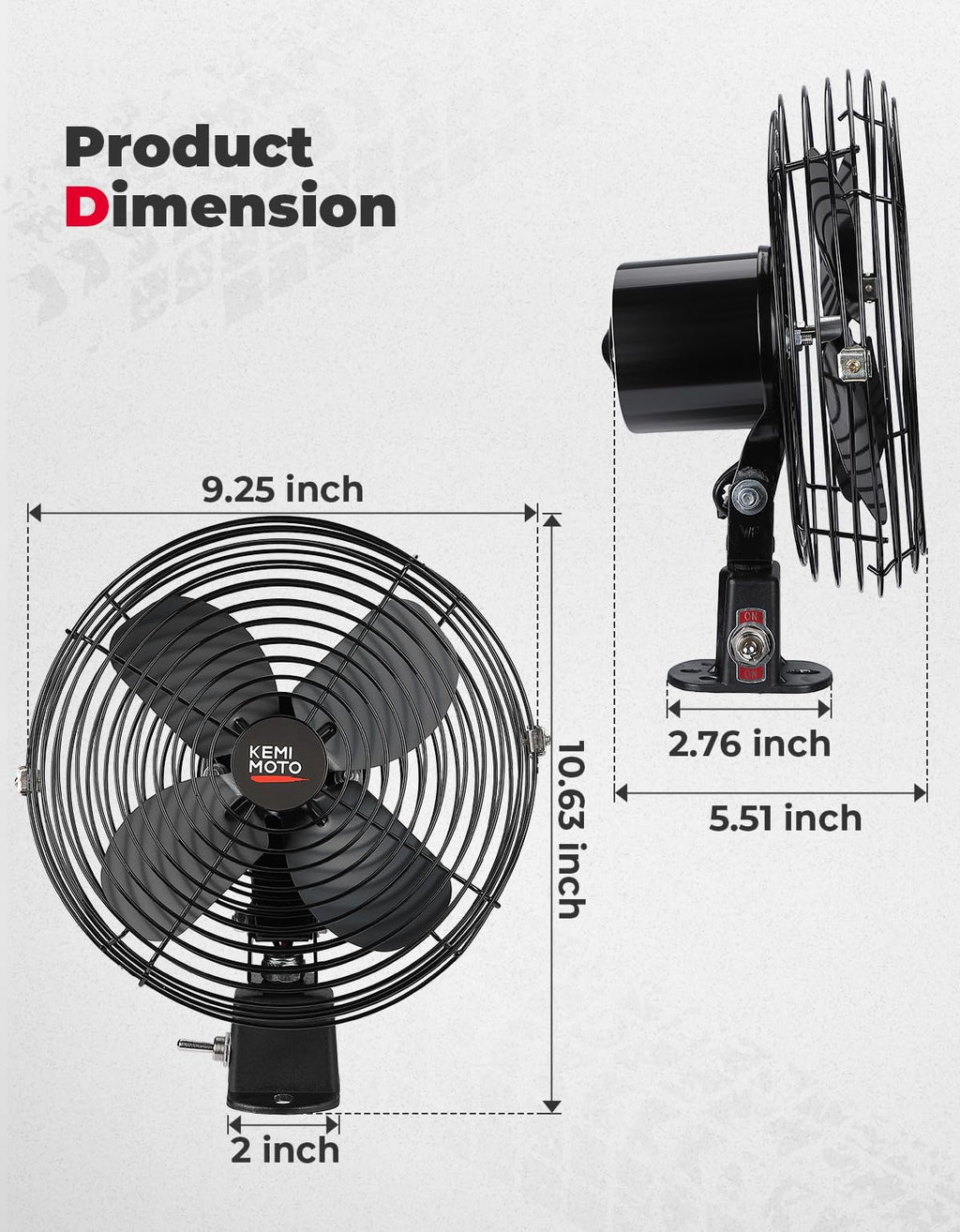 UTV 12V 8'' Cooling Fan for Car,Truck,RV
