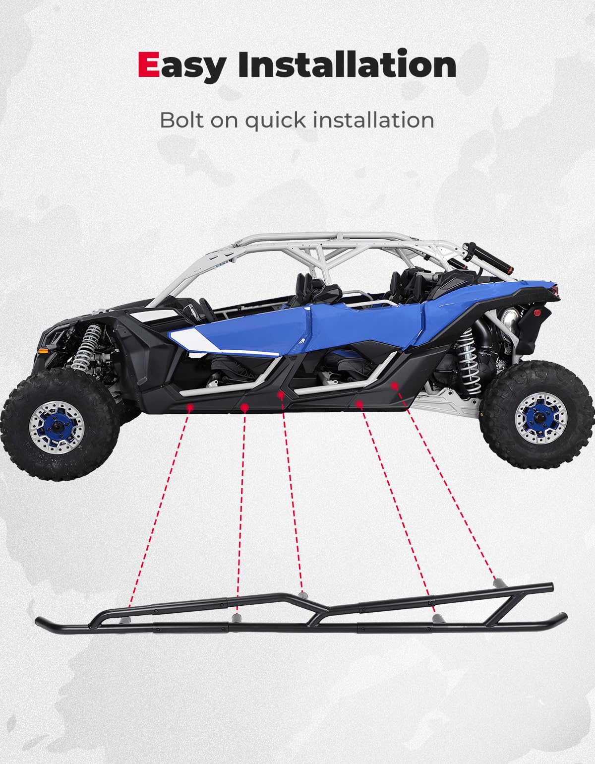1 Pair Nerf Bars, Rock Sliders for Can-Am Maverick X3 MAX