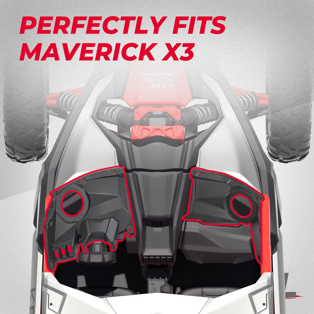 Front Dash Speaker Pods for Can Am Maverick X3 / X3 Max – fits Can-Am Maverick X3 2-Seat (view 3)