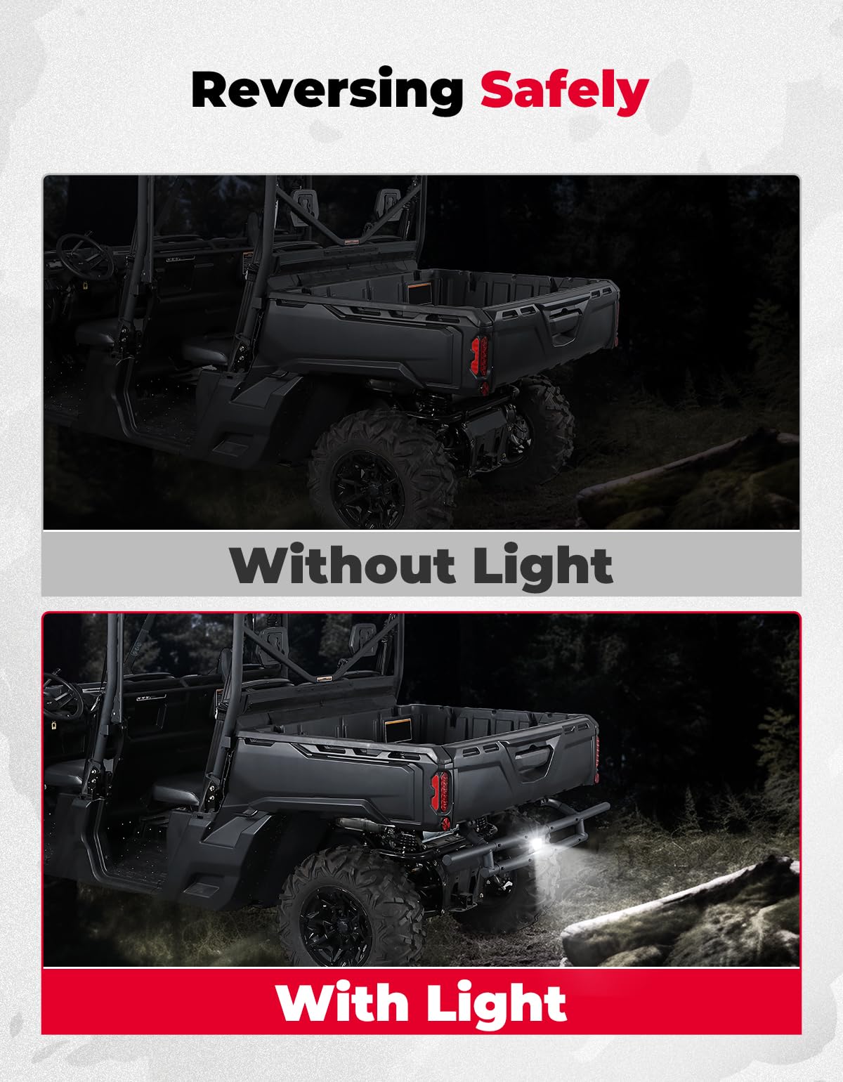 Rear Bumper With Light For Can Am Defender HD5|7|8|9|10 – fits Can-Am Defender HD7