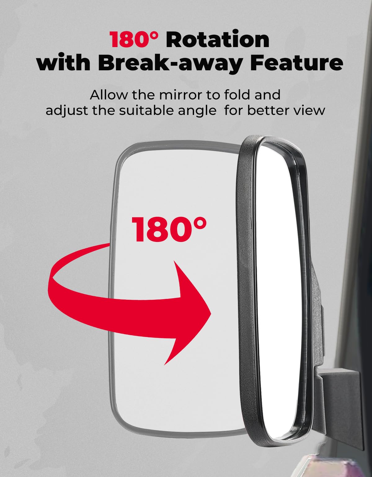 Door Mounted Side View Mirrors for Polaris Ranger/ Commercial Pro XD (1 Pair) – fits Polaris Ranger (view 3)