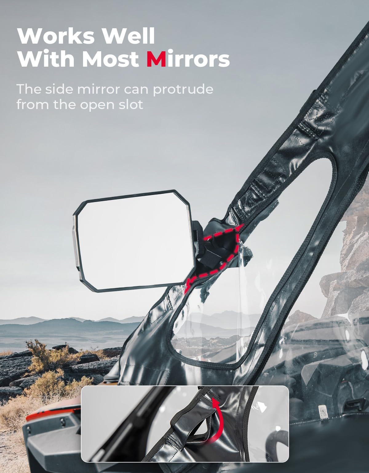 Soft Cab Enclosure Upper Doors for Polaris RZR PRO XP/Turbo R (2 seat) – fits Polaris RZR Pro XP (view 3)
