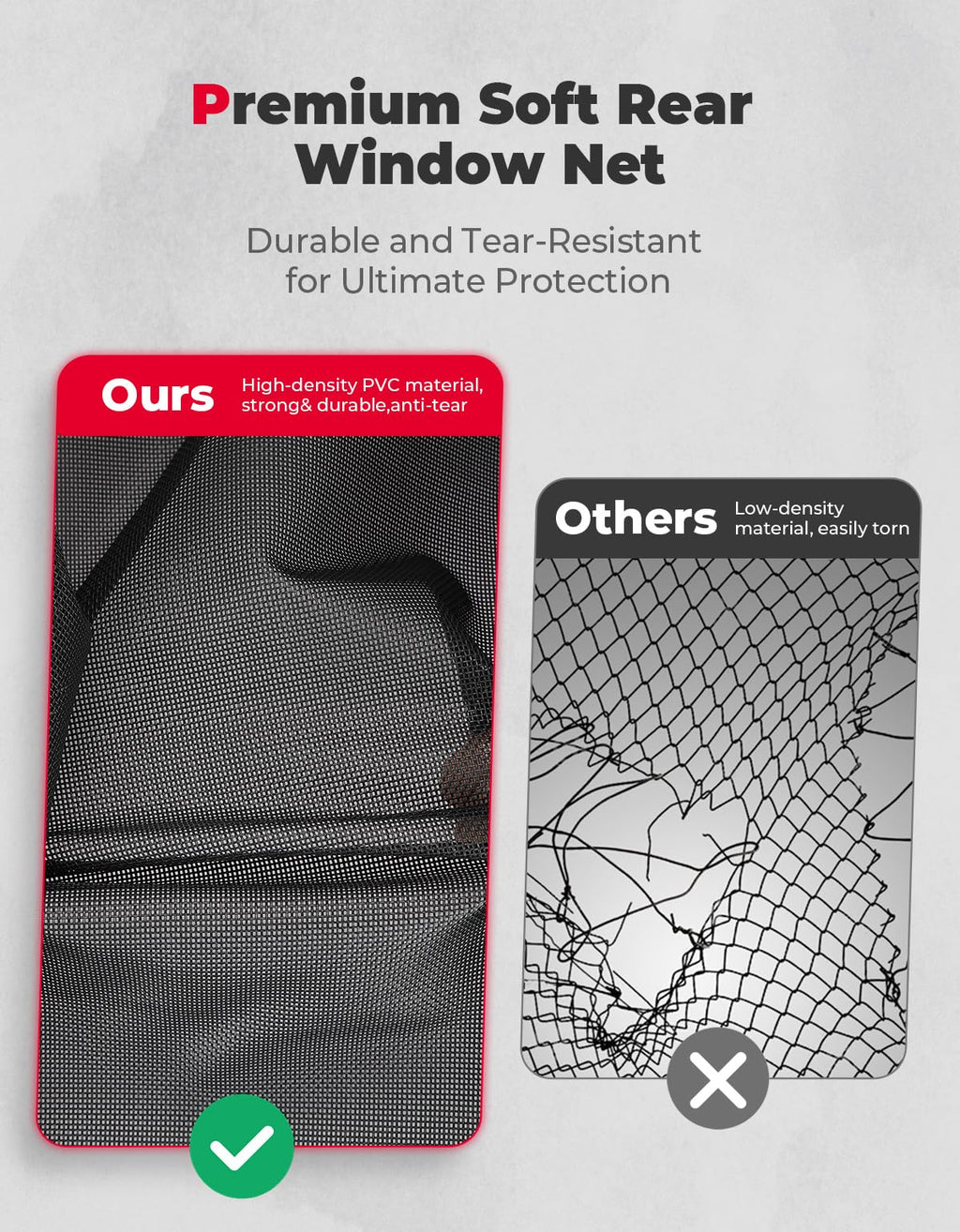 UTV Soft Rear Window Net For Pioneer 1000-6 – fits Honda Pioneer (view 3)
