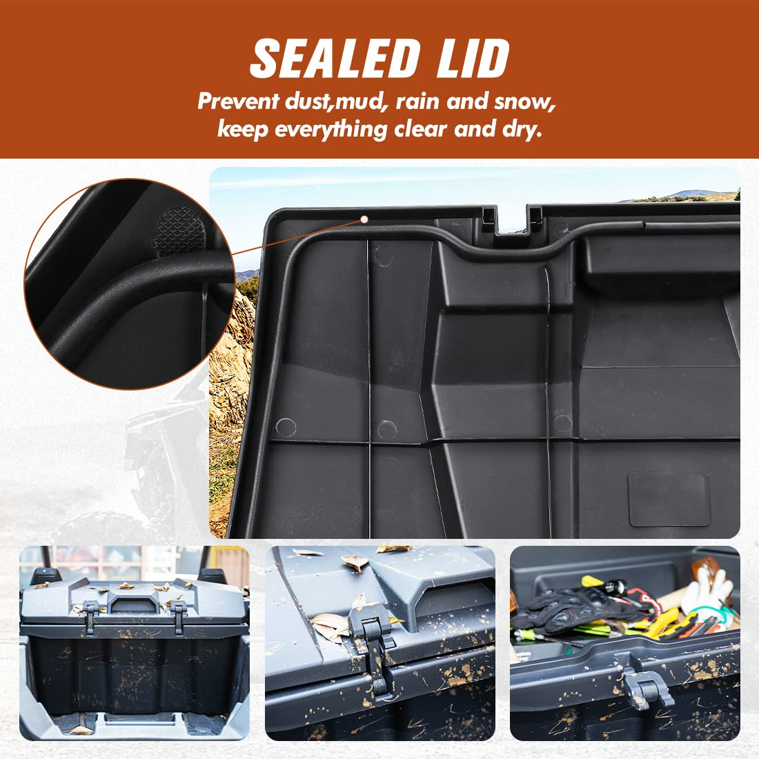 73 QT Rear Storage Bed Box for Polaris RZR PRO XP / 4 (2020-2024) – fits Polaris RZR Pro XP 4