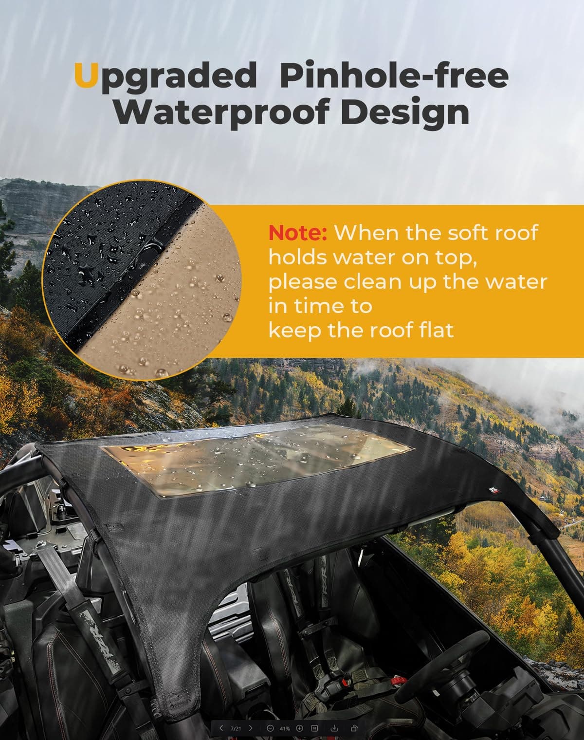 Soft Canvas Roof for Polaris RZR PRO R 2022-2024 – fits Polaris RZR Pro R (view 3)