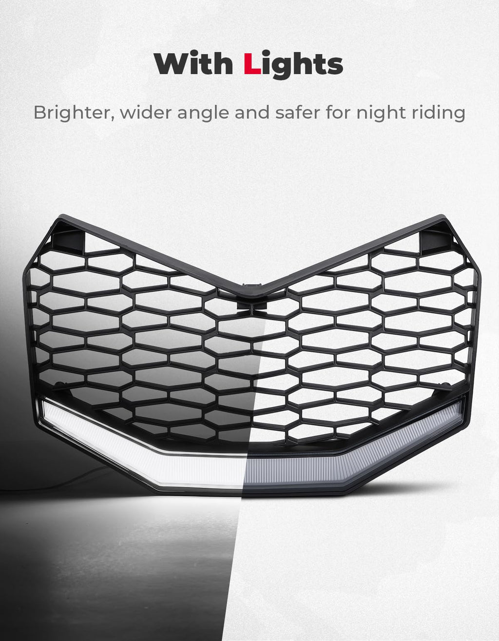 Front Bumper Mesh Grill For Can-Am Maverick X3 – fits Can-Am Maverick X3 2-Seat (view 3)