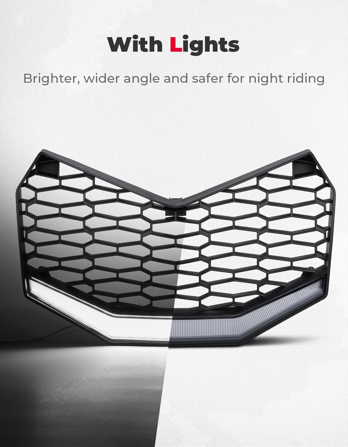 Front Bumper Mesh Grill For Can-Am Maverick X3 – fits Can-Am Maverick X3 2-Seat (view 3)