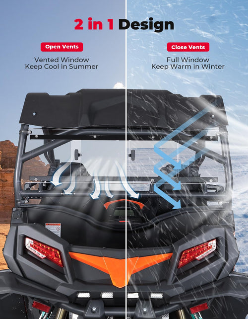 2-IN-1 Rear Windshield for CFMOTO ZForce 500 | 800 | 1000 – fits CFMoto ZForce 500